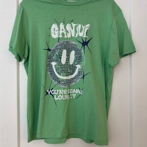 Green Graphic Ganni T-shirt